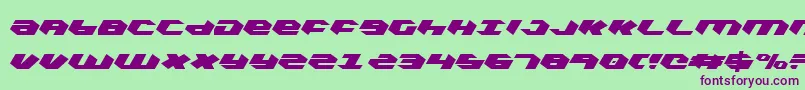 Kubrickc Font – Purple Fonts on Green Background