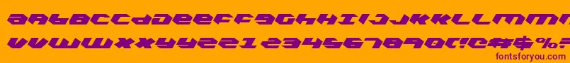 Kubrickc Font – Purple Fonts on Orange Background