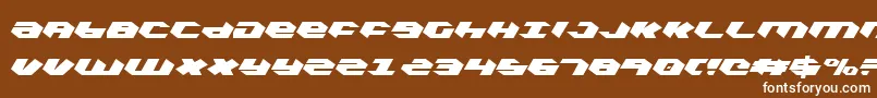 Fonte Kubrickc – fontes brancas em um fundo marrom