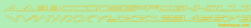 Capella3Dital Font – Orange Fonts on Green Background