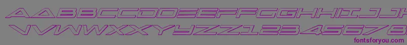 Capella3Dital Font – Purple Fonts on Gray Background