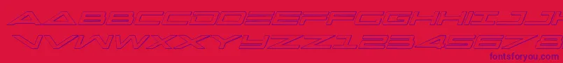 Capella3Dital Font – Purple Fonts on Red Background
