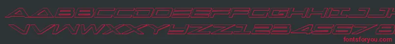 Capella3Dital Font – Red Fonts on Black Background
