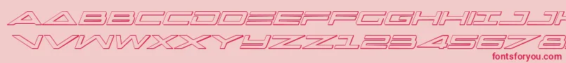 Capella3Dital-Schriftart – Rote Schriften auf rosa Hintergrund