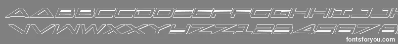 Capella3Dital Font – White Fonts on Gray Background