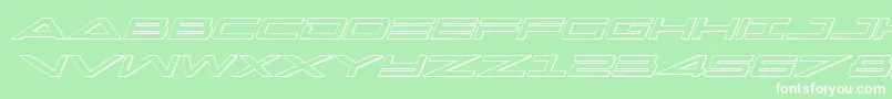 フォントCapella3Dital – 緑の背景に白い文字