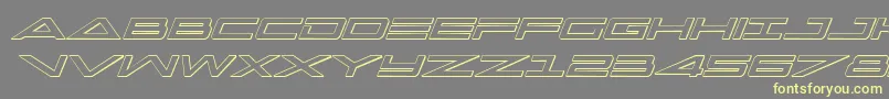 Capella3Dital Font – Yellow Fonts on Gray Background