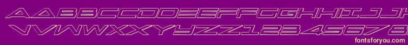 Capella3Dital Font – Yellow Fonts on Purple Background