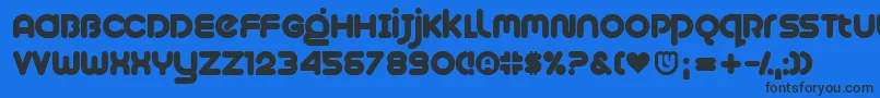 Plush Font – Black Fonts on Blue Background