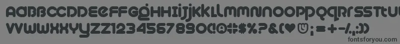 フォントPlush – 黒い文字の灰色の背景