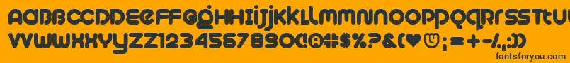 Шрифт Plush – чёрные шрифты на оранжевом фоне