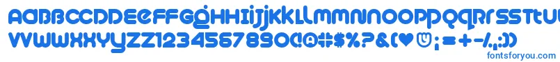 Шрифт Plush – синие шрифты