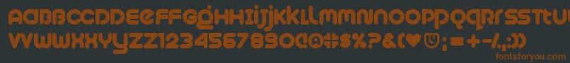 Шрифт Plush – коричневые шрифты на чёрном фоне
