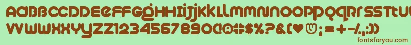 Шрифт Plush – коричневые шрифты на зелёном фоне