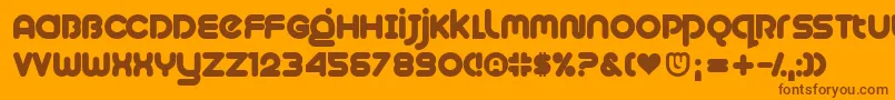 Plush-fontti – ruskeat fontit oranssilla taustalla
