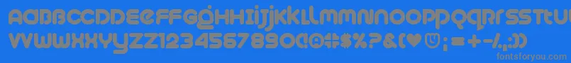 Шрифт Plush – серые шрифты на синем фоне