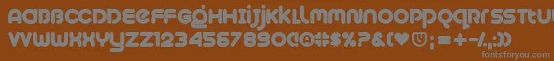 Шрифт Plush – серые шрифты на коричневом фоне