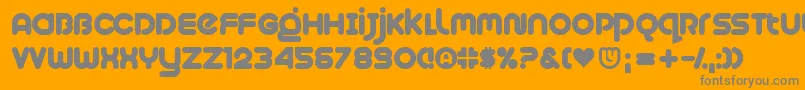 フォントPlush – オレンジの背景に灰色の文字