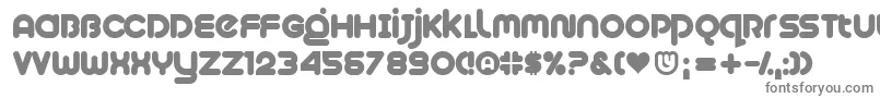Plush Font – Gray Fonts on White Background