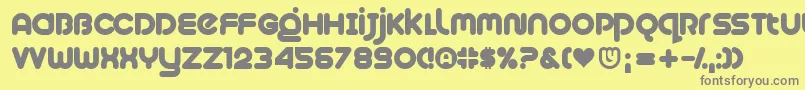 Шрифт Plush – серые шрифты на жёлтом фоне