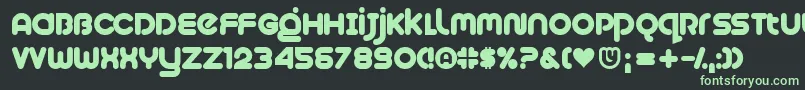 Plush Font – Green Fonts on Black Background