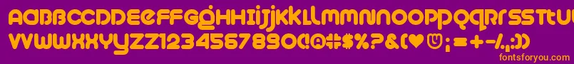 Plush Font – Orange Fonts on Purple Background
