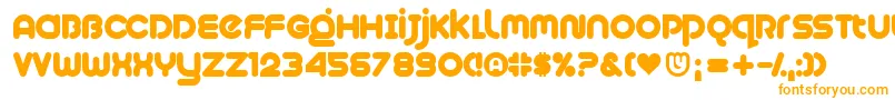 Plush Font – Orange Fonts on White Background
