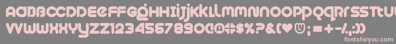 Plush-fontti – vaaleanpunaiset fontit harmaalla taustalla
