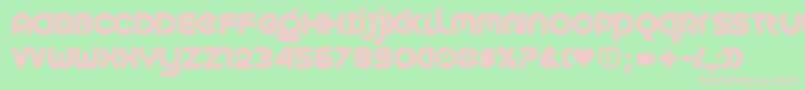 フォントPlush – 緑の背景にピンクのフォント