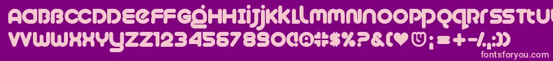 Шрифт Plush – розовые шрифты на фиолетовом фоне