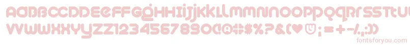 フォントPlush – 白い背景にピンクのフォント