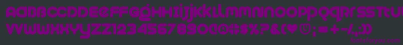Plush-fontti – violetit fontit mustalla taustalla