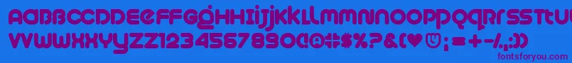 Шрифт Plush – фиолетовые шрифты на синем фоне
