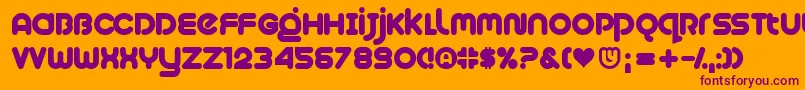 Plush Font – Purple Fonts on Orange Background