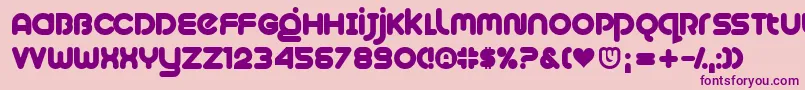 Шрифт Plush – фиолетовые шрифты на розовом фоне