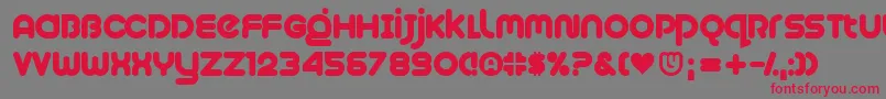 Шрифт Plush – красные шрифты на сером фоне