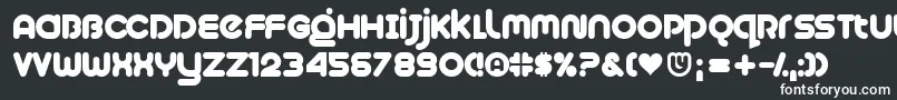 Шрифт Plush – белые шрифты на чёрном фоне
