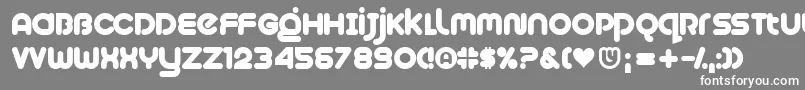 Plush Font – White Fonts on Gray Background