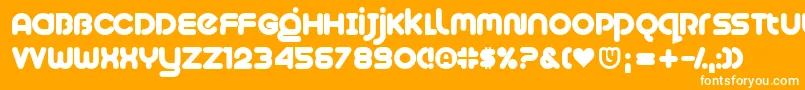 Plush Font – White Fonts on Orange Background