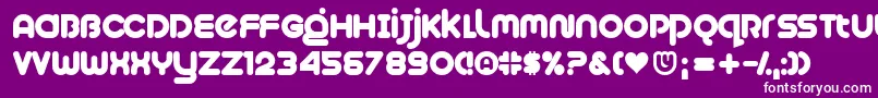 Plush Font – White Fonts on Purple Background