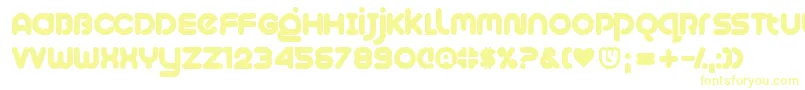 Plush-fontti – keltaiset fontit valkoisella taustalla