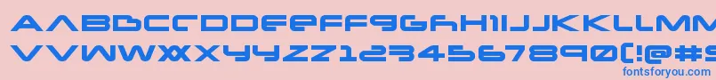 Newmarsexpand Font – Blue Fonts on Pink Background