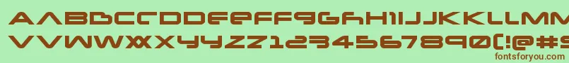 Newmarsexpand Font – Brown Fonts on Green Background