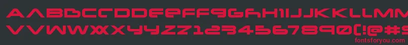 Newmarsexpand Font – Red Fonts on Black Background