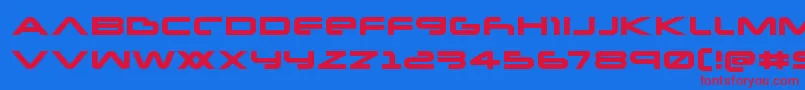 Newmarsexpand Font – Red Fonts on Blue Background