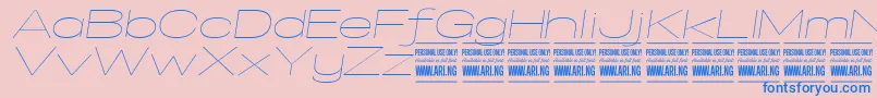 fuente SpecifypersonalExexpthinitalic – Fuentes Azules Sobre Fondo Rosa