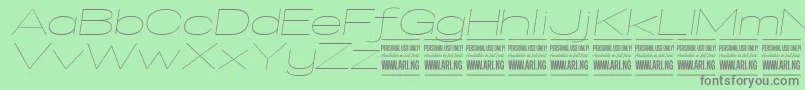 SpecifypersonalExexpthinitalic Font – Gray Fonts on Green Background