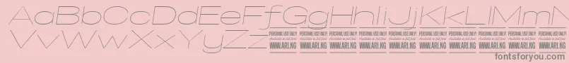 SpecifypersonalExexpthinitalic Font – Gray Fonts on Pink Background