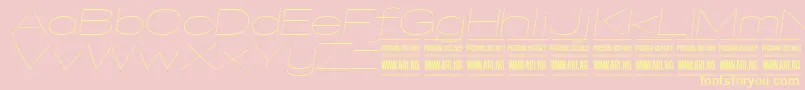 SpecifypersonalExexpthinitalic Font – Yellow Fonts on Pink Background