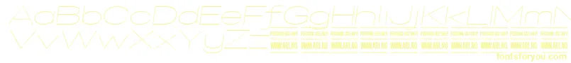 SpecifypersonalExexpthinitalic Font – Yellow Fonts on White Background